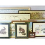 A LARGE PARCEL OF MIXED AMATURE PANTINGS & PRINTS - various sizes