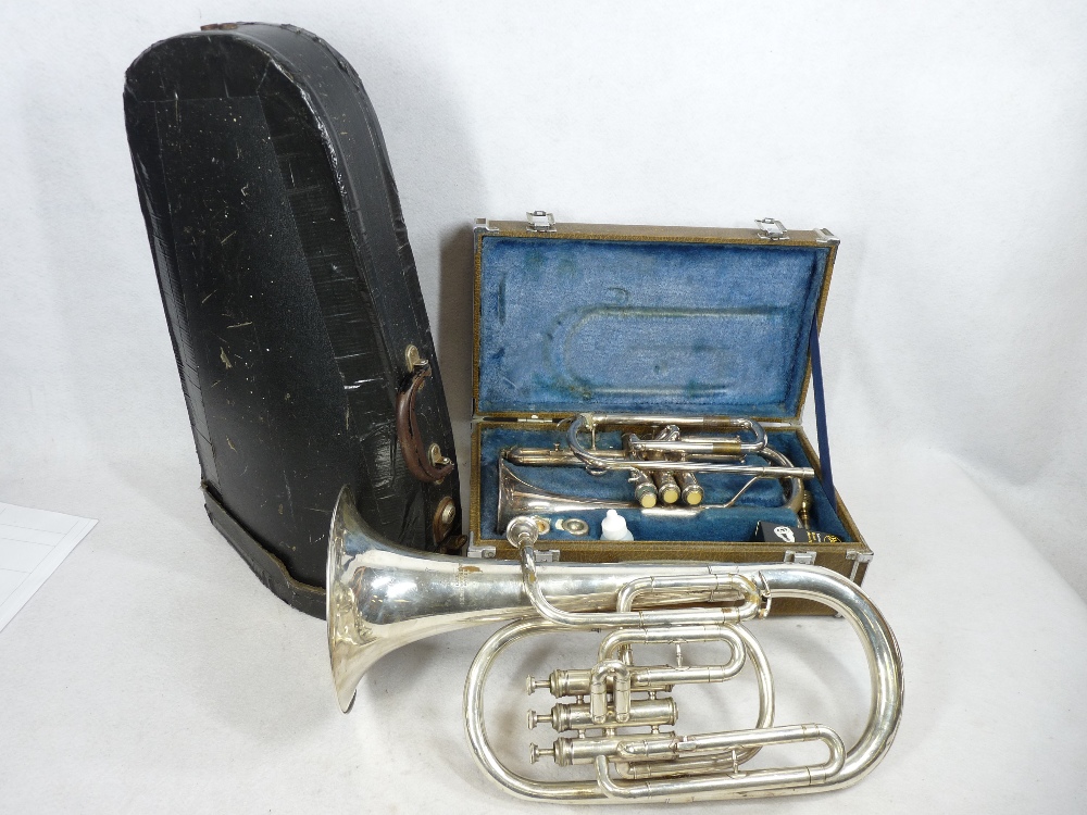 MUSICAL INSTRUMENTS - two cased trumpets