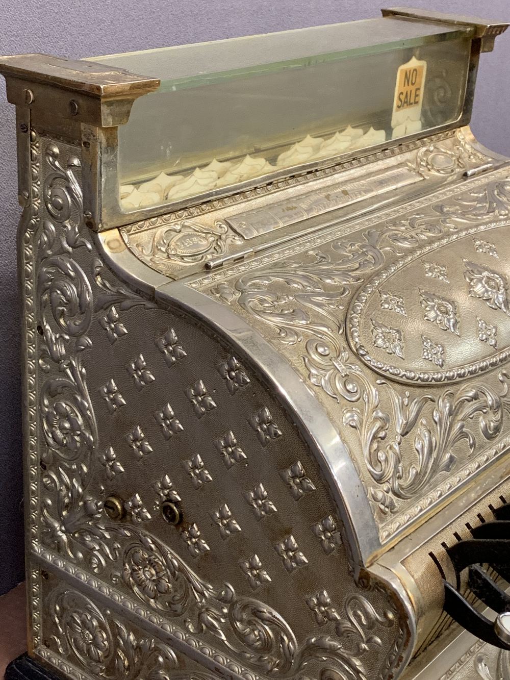 CIRCA 1900 NATIONAL CASH REGISTER, model 36, no. 248347, highly detailed in a chrome/plated - Image 2 of 7