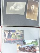 JAPANESE LACQUERWORK ALBUM and one other, containing vintage and later photographic portrait,