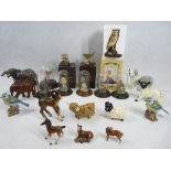 COUNTRY ARTISTS BIRD FIGURINES under domes, Beswick and other animal and bird figurines