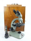 MICROSCOPE - Beck of London 'Biamax 42572', in a wooden case with associated items