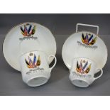 FIRST WORLD WAR COMMEMORATION CHINA - by Aynsley, a moustache cup and saucer and a coffee cup and