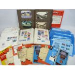POSTCARDS - mid Century and black and white, old Ordnance Survey maps, Priority album stamp stock