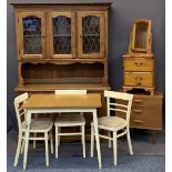 VINTAGE & LATER HOUSEHOLD FURNITURE, a quantity to include a reproduction glass topped dresser