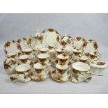 ROYAL ALBERT 'OLD COUNTRY ROSES' tea and coffeeware, approximately 40 pieces including tea and