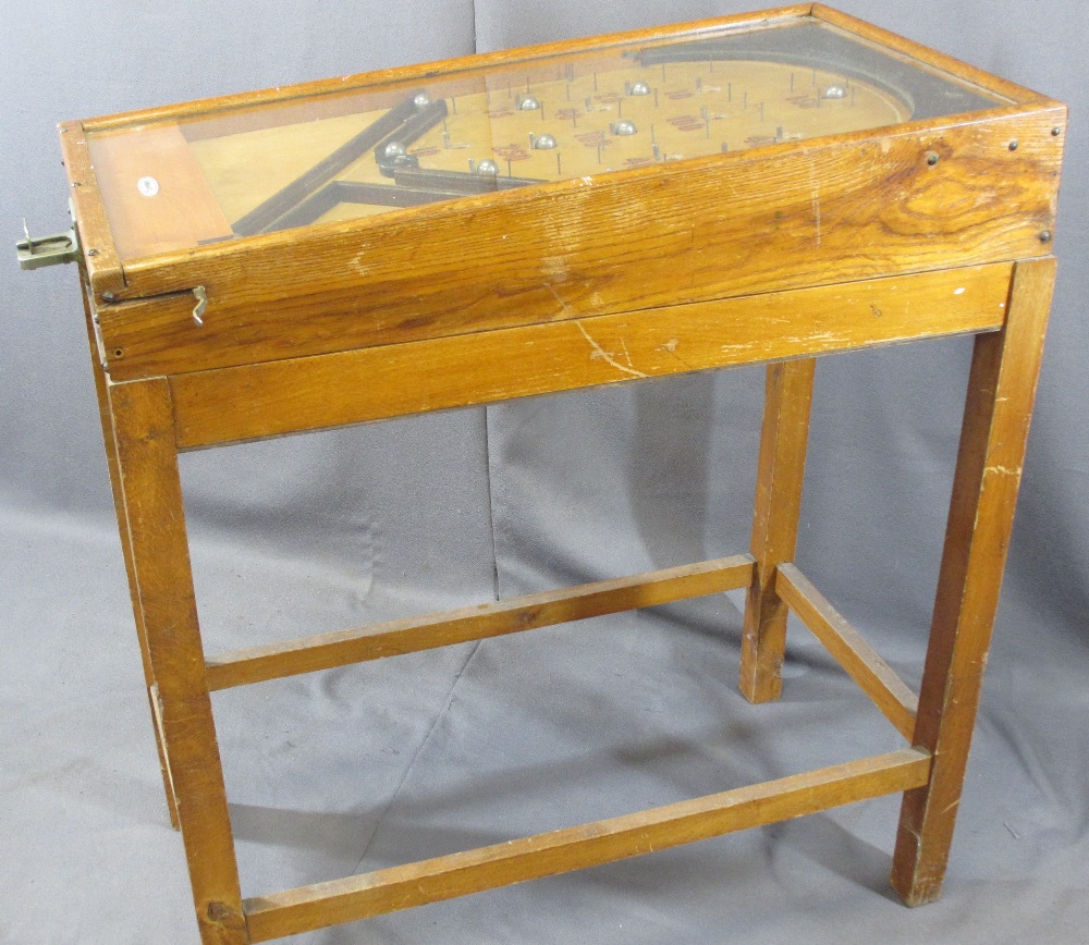 KUMBAKATEL VINTAGE PINBALL MACHINE on wooden stand, 89.5cms H maximum, 43cms W, 80.5cms L not - Image 4 of 5