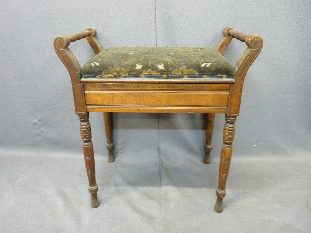 VINTAGE & LATER FURNITURE PARCEL, 4 ITEMS - an oak box seat hall bench/stick stand, 89cms H, 85cms - Image 7 of 9