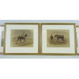 H BIRD & JOHN STURGESS framed equine prints (4) - the two Bird titled 'A wet ride home', 22 x 28.