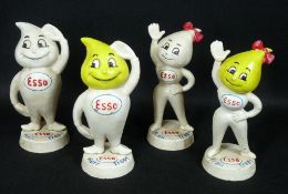 CAST METAL & PAINTED MONEYBOX FIGURINES advertising Esso, manufactured for M Busch GmbH Motor