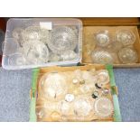 CUT & OTHER GLASSWARE, a mixed quantity (in three boxes)