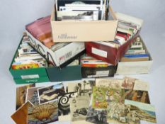 VINTAGE & LATER POSTCARD COLLECTION, an amassed quantity of many hundreds contained in seven shoe