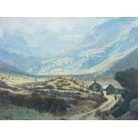 DAVID WOODFORD coloured limited edition print (244/1000) - entitled 'Nant Ffrancon', signed in full,