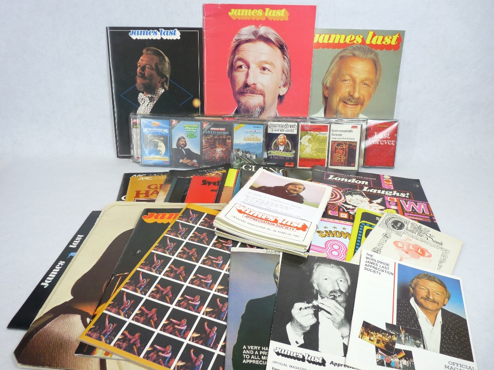 MUSIC & THEATRE MEMORABILIA, the bulk relating to James Last, including sixteen music cassettes,