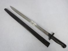 1907 17ins SHEATHED BAYONET, 57.5cms overall