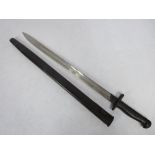 1907 17ins SHEATHED BAYONET, 57.5cms overall