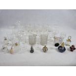 COLLECTOR'S SCENT BOTTLES (8) with a quantity of vintage and other drinking glassware