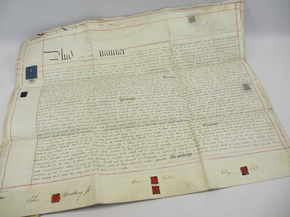 MIXED COLLECTABLES GROUP to include an 1851 dated marriage settlement on vellum, Victorian - Image 2 of 2