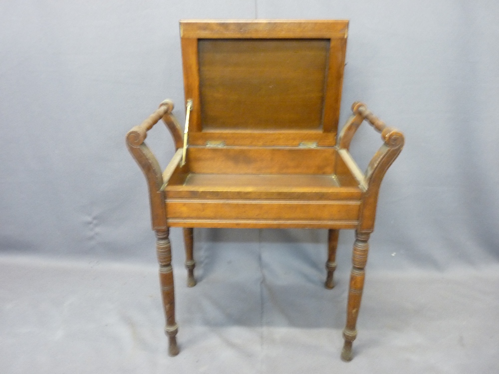 VINTAGE & LATER FURNITURE PARCEL, 4 ITEMS - an oak box seat hall bench/stick stand, 89cms H, 85cms - Image 8 of 9