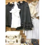 VICTORIAN & LATER COUTURE, cases, bags, kid gloves including two black capes, children and adult