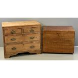 FARMHOUSE PINE CHEST of two short over two long drawers, on bracket feet, 80cms H, 95cms W, 57cms
