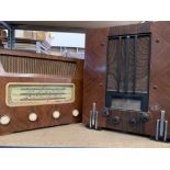 VINTAGE VALVE RADIOS (2) - Marconi, model no. 264A, 44cms H, 37.5cms W, 27cms D and Masteradio