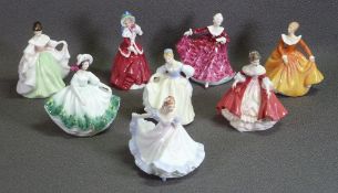 ROYAL DOULTON FIGURINES (8), designed by Peggy Davies - 'Fragrance' HN320, 'Christmas Morn'