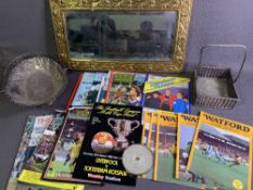 FOWLER'S 'TWELVE-TEN' CALCULATOR and a quantity of circa 1970's/80's football programmes, an EPNS