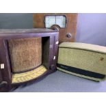 VINTAGE RADIOS - Magnavox, an unmarked bakelite cased model and a wooden cased model marked '