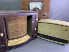 VINTAGE RADIOS - Magnavox, an unmarked bakelite cased model and a wooden cased model marked '