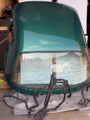 MOTORING INTEREST - a MG vehicle, hard top roof in 'racing green', 138cms x 134cms, with