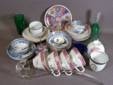 CHINESE EXPORT & OTHER TEAWARE, an assortment, circa 19th Century and a quantity of glassware