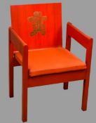 PRINCE OF WALES CAERNARFON INVESTITURE CHAIR, 1969, designed by Lord Snowdon and manufactured by