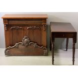 MAHOGANY CHIFFONIER - having a single drawer over two doors, 96cms H, 107cms W, 43cms D and a