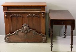 MAHOGANY CHIFFONIER - having a single drawer over two doors, 96cms H, 107cms W, 43cms D and a