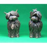 JENNIFER HOGWOOD limited edition (7/295 & 164/295) cold cast sculptures - 'Angus' & 'Heather', two