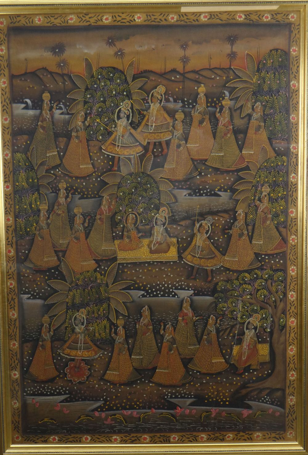 ASSORTED MODERN MUGHAL SCHOOL & OTHER PAINTINGS, comprising six gouache on linen - depicting - Image 3 of 12