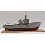 QUALITY LARGE SCALE SHIP MODEL OF HMS WAVENEY 'M2003', River-Class Minesweeper