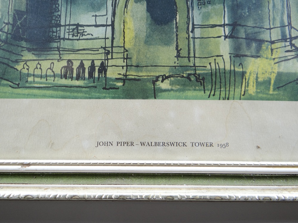 JOHN PIPER colour print - 'Walberswick Tower', 69.5 x 39cms, framed and glazed Please note that this - Image 13 of 13