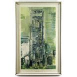 JOHN PIPER colour print - 'Walberswick Tower', 69.5 x 39cms, framed and glazed Please note that this