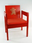 PRINCE OF WALES INVESTITURE CHAIR, 1969, designed by Lord Snowdon and manufactured by Welsh