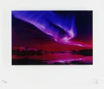 RICHARD ROWAN limited edition (144/295) giclee on glass - entitled verso 'Night Glows', signed and