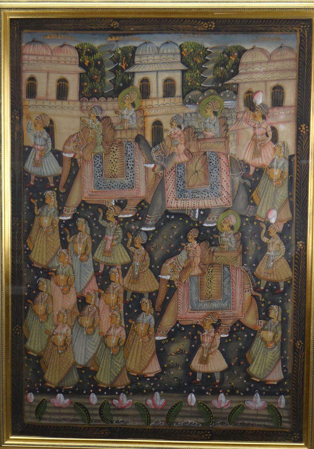 ASSORTED MODERN MUGHAL SCHOOL & OTHER PAINTINGS, comprising six gouache on linen - depicting - Image 5 of 12