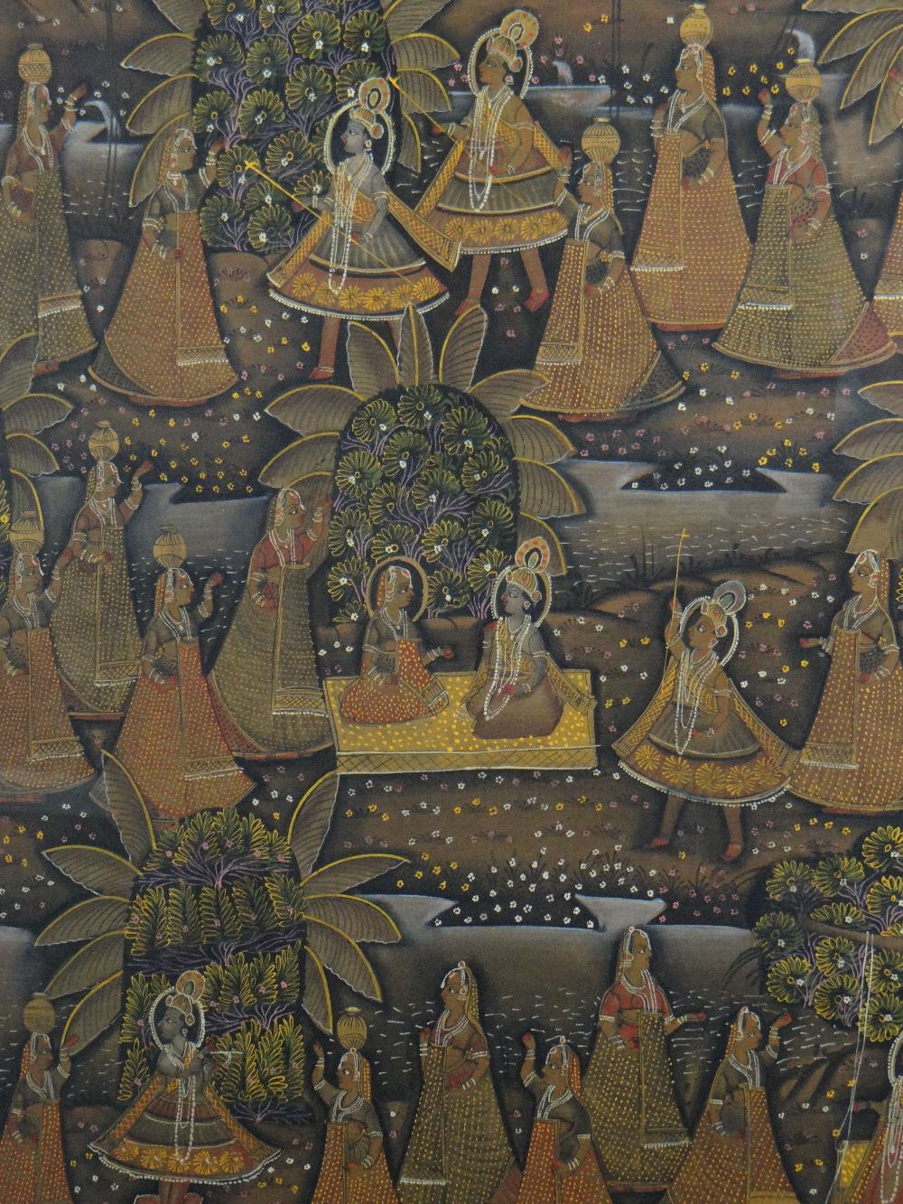 ASSORTED MODERN MUGHAL SCHOOL & OTHER PAINTINGS, comprising six gouache on linen - depicting - Image 2 of 12