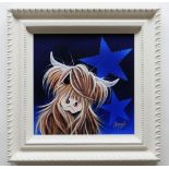 JENNIFER HOGWOOD embellished limited edition (21/195) giclee print canvas board - entitled verso '