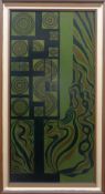 HOWARD E. GADD oil on board - Hayes No. 4, abstract composition circa 1970, 121 x 60cms