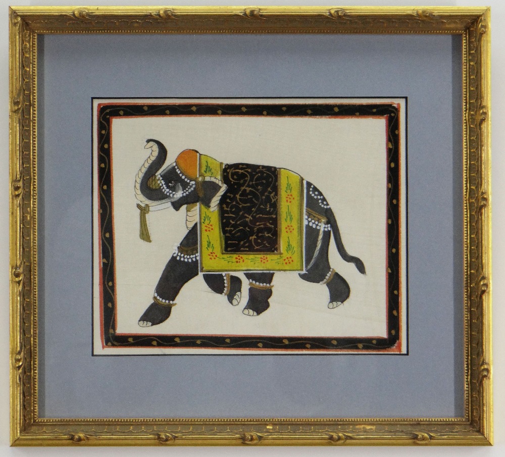 ASSORTED MODERN MUGHAL SCHOOL & OTHER PAINTINGS, comprising six gouache on linen - depicting - Image 7 of 12