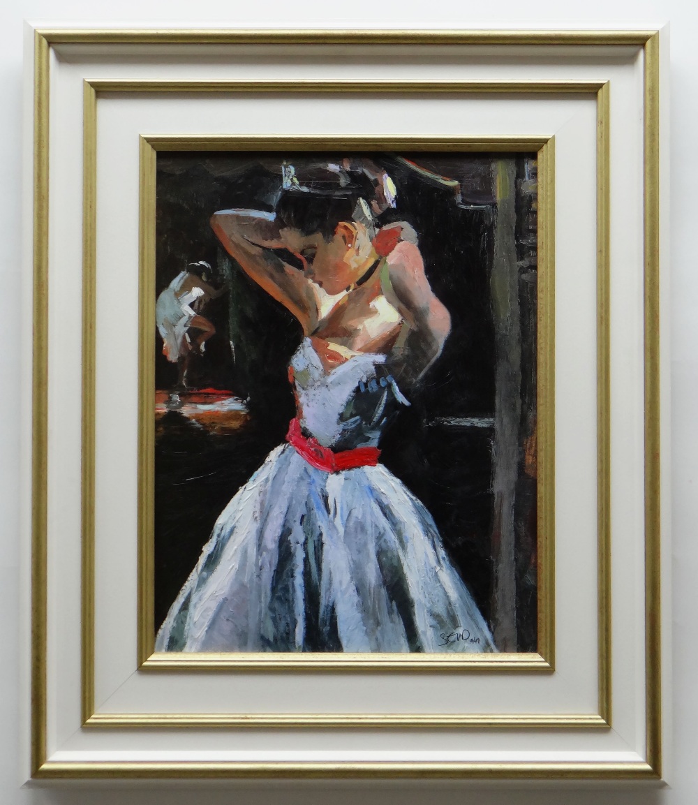 SHERREE VALENTINE DAINES hand embellished limited edition (18/49) giclee print canvas - 'Between