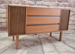 VINTAGE 1970's BUSH S.R.G 142 RADIOGRAM with stereo receiver and Garrard turntable, 117w x 68h x