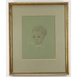 PENELOPE FLEMING pencil - head and shoulders portrait of a child, signed and dated 63, 26 x 20cms